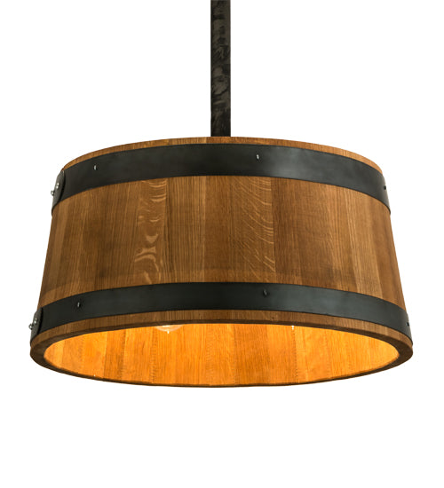 Meyda Tiffany Whiskey Barrel 188651 Pendant Light - Natural Wood