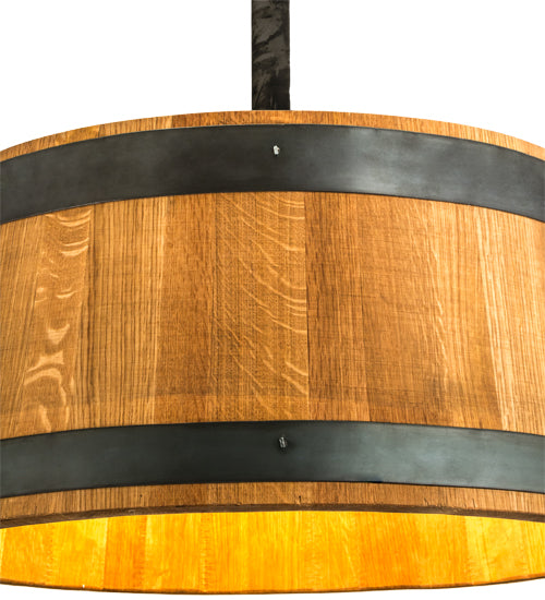 Meyda Tiffany Whiskey Barrel 188651 Pendant Light - Natural Wood