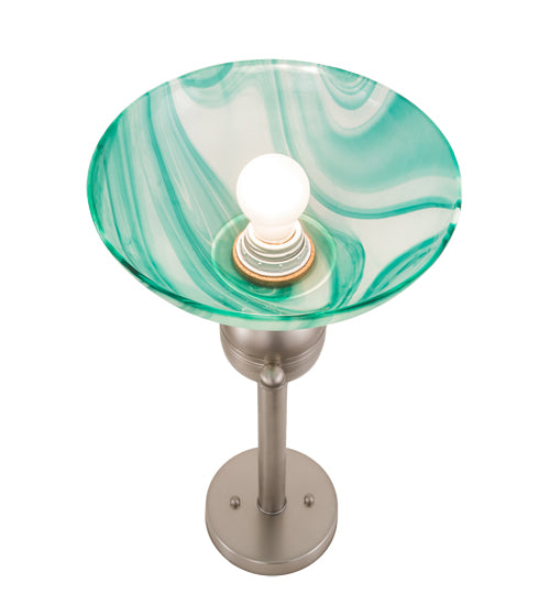 Meyda Tiffany Lighting 188677 Metro One Light Tabletop Torchiere Lamp Pewter, Nickel, Silver