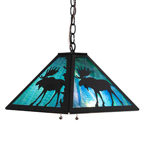 Meyda Tiffany Lone Moose 188740 Pendant Light - Textured Black