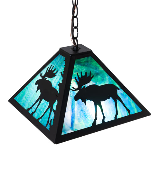 Meyda Tiffany Lone Moose 188740 Pendant Light - Textured Black