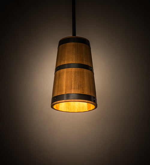 Meyda Tiffany Whiskey Barrel 188968 Pendant Light - Natural Wood