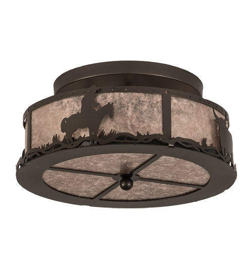 Meyda Tiffany Cowboy & Steer 189080 Ceiling Light - Bronze