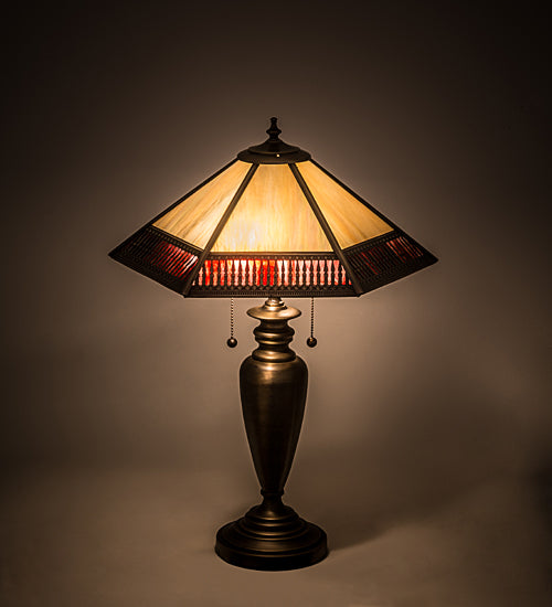 Meyda Tiffany Lighting 189158 Gothic Two Light Table Lamp Lamp Bronze / Dark