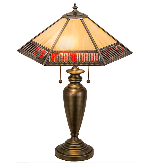 Meyda Tiffany Lighting 189158 Gothic Two Light Table Lamp Lamp Bronze / Dark