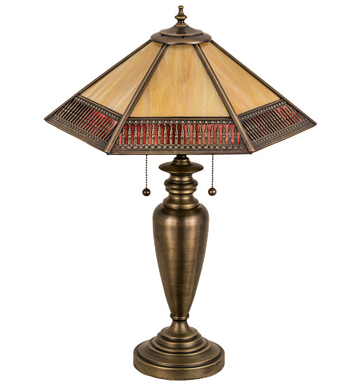 Meyda Tiffany Lighting 189158 Gothic Two Light Table Lamp Lamp Bronze / Dark