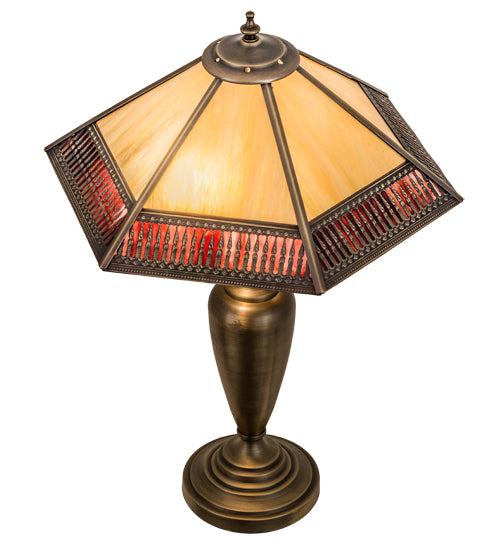 Meyda Tiffany Lighting 189158 Gothic Two Light Table Lamp Lamp Bronze / Dark