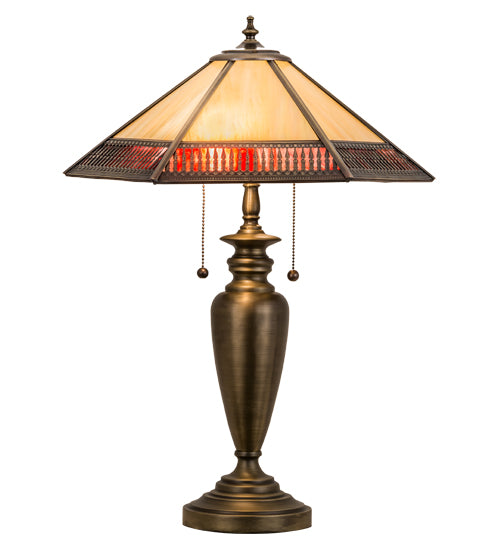 Meyda Tiffany Lighting 189158 Gothic Two Light Table Lamp Lamp Bronze / Dark