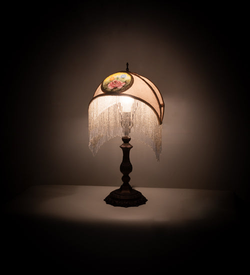 Meyda Tiffany Lighting 18916 Reverse Painted One Light Accent Lamp Lamp Bronze / Dark