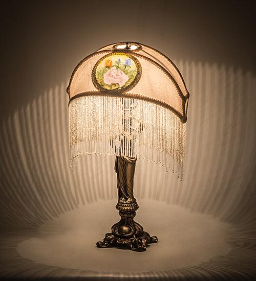 Meyda Tiffany Lighting 189219 Reverse Painted One Light Table Lamp Lamp Bronze / Dark