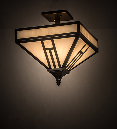 Meyda Tiffany H" Mission" 189545 Ceiling Light - Craftsman Brown,Mahogany Bronze