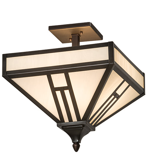 Meyda Tiffany H" Mission" 189545 Ceiling Light - Craftsman Brown,Mahogany Bronze
