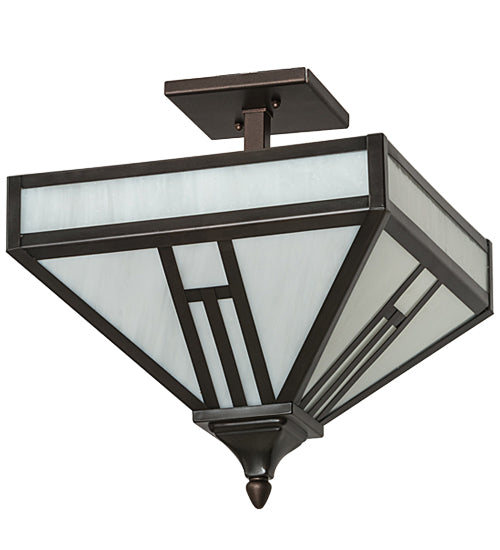 Meyda Tiffany H" Mission" 189545 Ceiling Light - Craftsman Brown,Mahogany Bronze