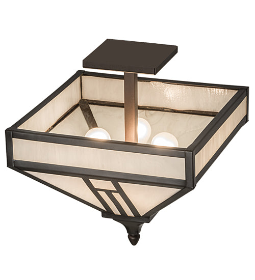 Meyda Tiffany H" Mission" 189545 Ceiling Light - Craftsman Brown,Mahogany Bronze