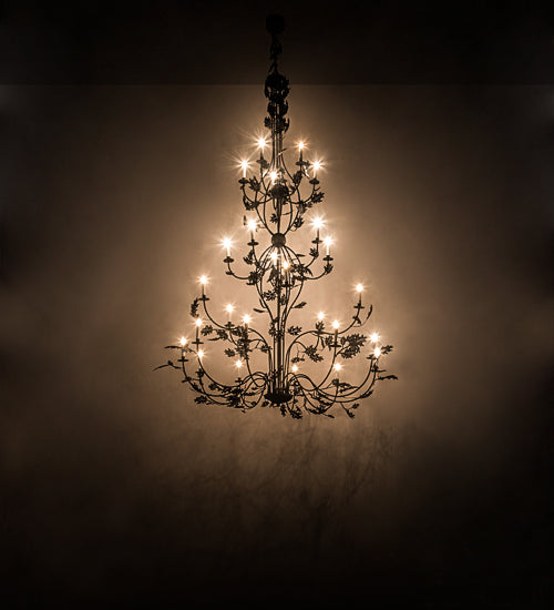 Meyda Tiffany Oak Leaf 189564 Chandelier Light - Textured Black