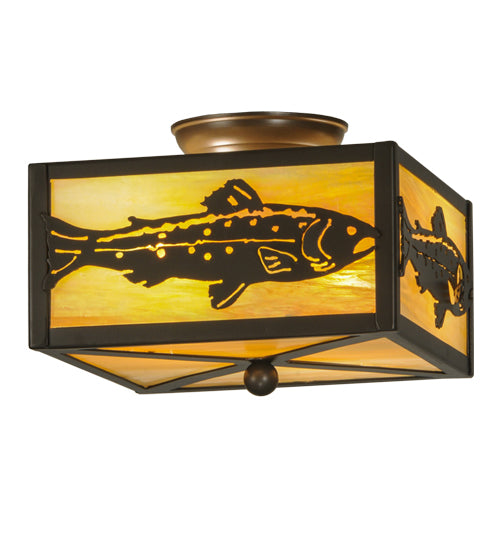 Meyda Tiffany Trout 18958 Ceiling Light - Timeless Bronze