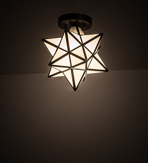 Meyda Tiffany Moravian Star 189645 Ceiling Light - Craftsman Brown