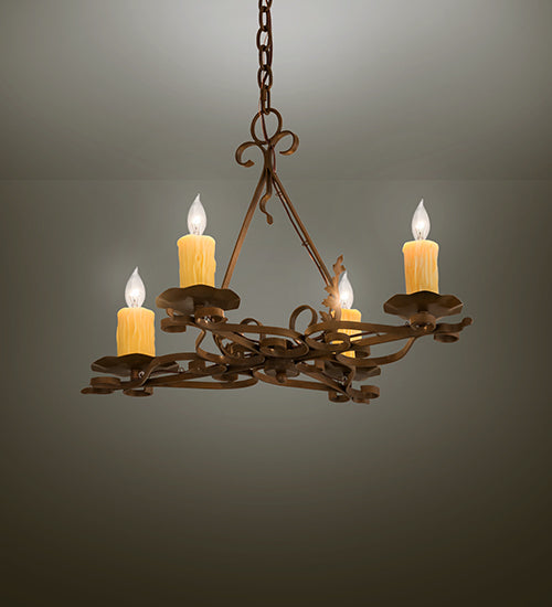 Meyda Tiffany Elianna 189728 Chandelier Light - Rust