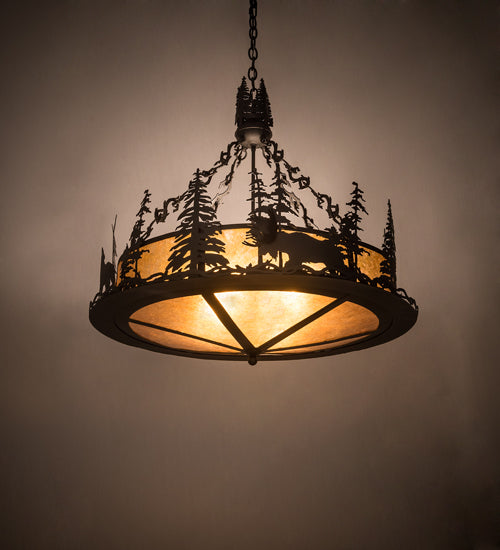 Meyda Tiffany Wildlife At Dusk 189730 Pendant Light - Textured Black