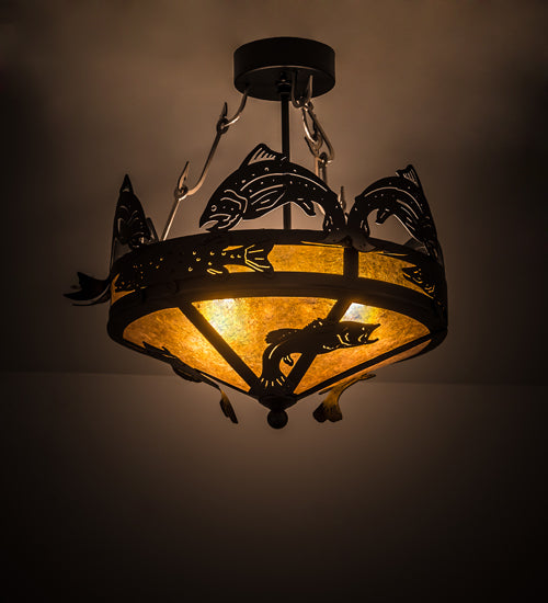 Meyda Tiffany Catch Of The Day 189731 Ceiling Light - Textured Black
