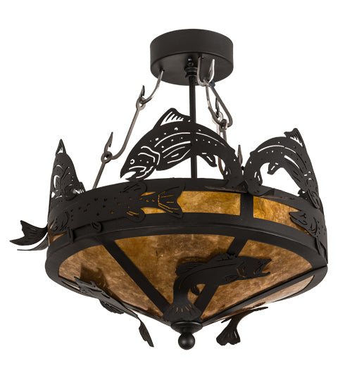 Meyda Tiffany Catch Of The Day 189731 Ceiling Light - Textured Black