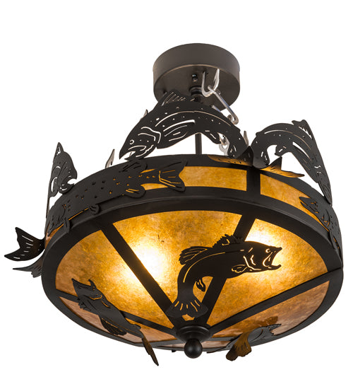Meyda Tiffany Catch Of The Day 189731 Ceiling Light - Textured Black