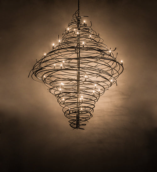 Meyda Tiffany Cyclone 189763 Chandelier Light - Cosmic Silver Vein Bake