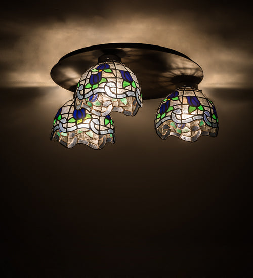 Meyda Tiffany Roseborder 189790 Ceiling Light - Oil Rubbed Bronze