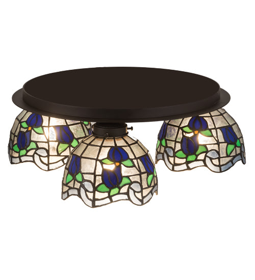 Meyda Tiffany Roseborder 189790 Ceiling Light - Oil Rubbed Bronze