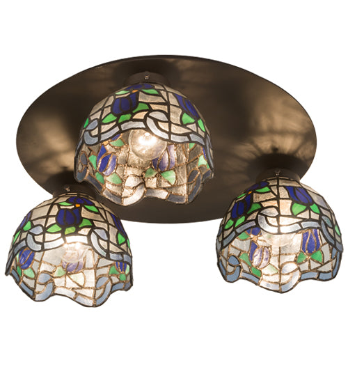 Meyda Tiffany Roseborder 189790 Ceiling Light - Oil Rubbed Bronze