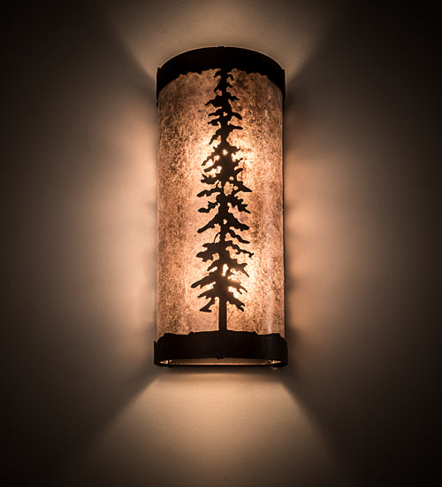 Meyda Tiffany Tall Pines 189847 Wall Light - Mahogany Bronze