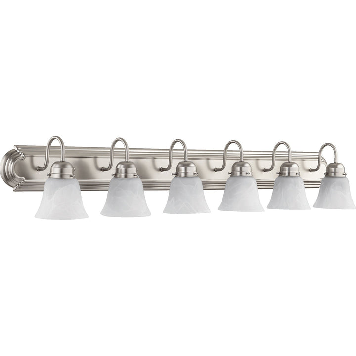 Quorum 5094 Vanities 5094-6-165 Bath Vanity Light 48 in. wide - Satin Nickel