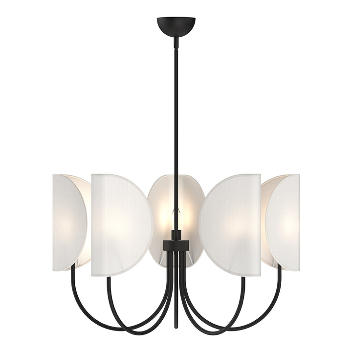 Alora Mood seno CH450732MBCW Chandelier Light - Matte Black/White Cotton Fabric