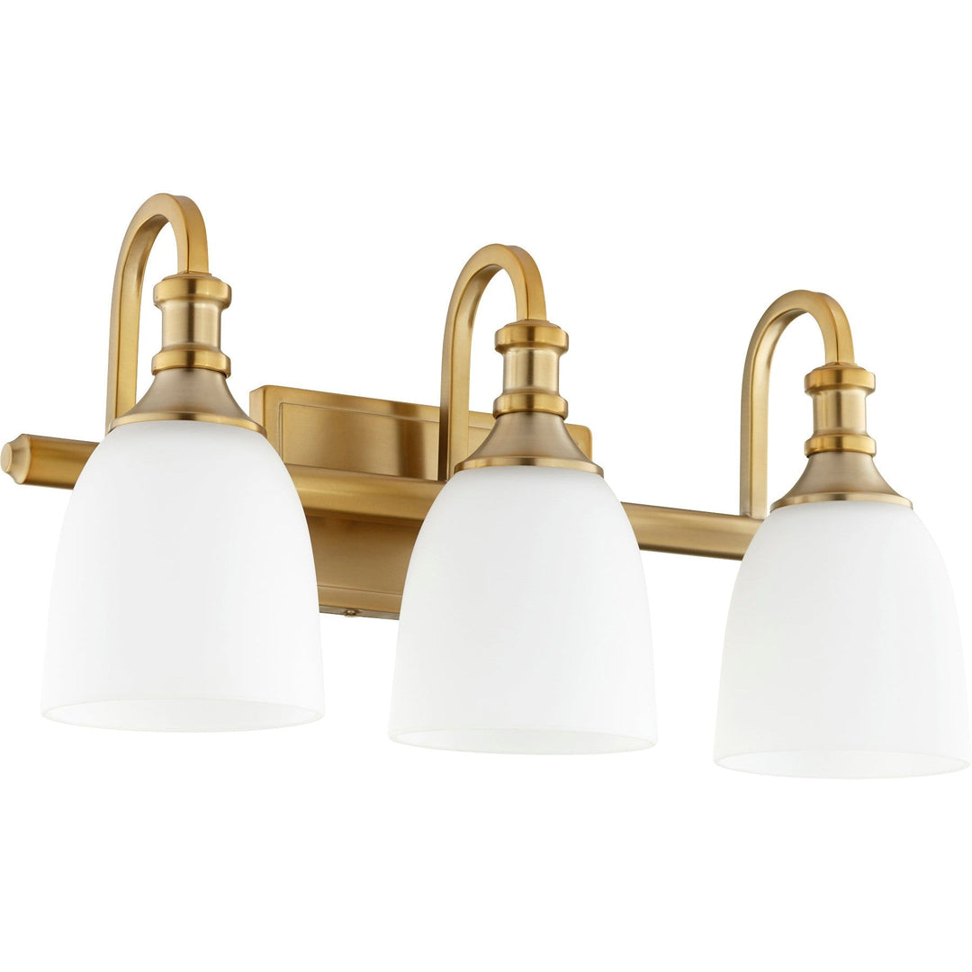 Quorum Richmond 5011-3-80 Bath Vanity Light 21 in. wide - Aged Brass