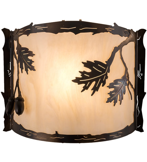 Meyda Tiffany Oak Leaf & Acorn 190069 Wall Light - Antique Copper