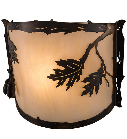 Meyda Tiffany Oak Leaf & Acorn 190069 Wall Light - Antique Copper