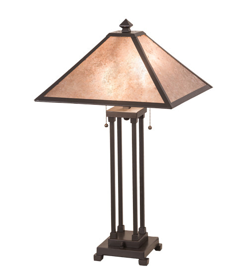 Meyda Tiffany Lighting 190083 Sutter Two Light Table Lamp Lamp Bronze / Dark