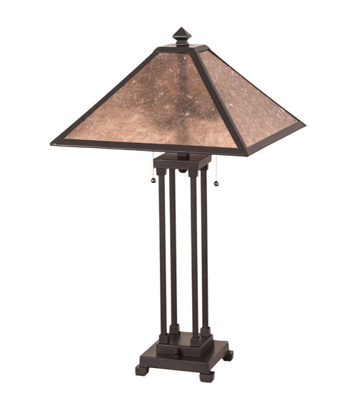 Meyda Tiffany Lighting 190083 Sutter Two Light Table Lamp Lamp Bronze / Dark