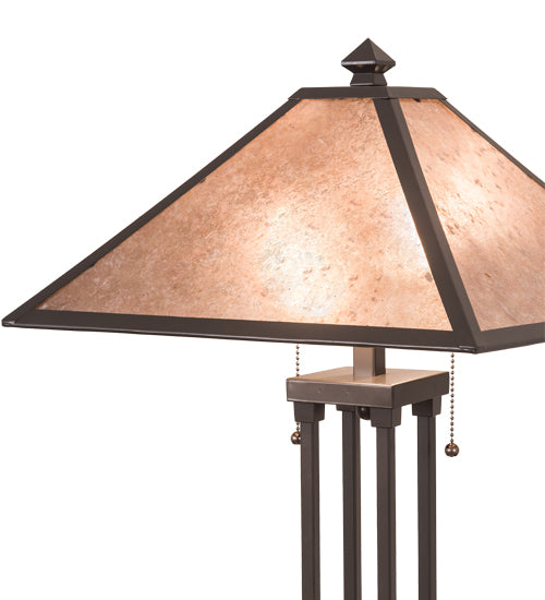 Meyda Tiffany Lighting 190083 Sutter Two Light Table Lamp Lamp Bronze / Dark