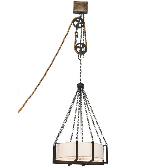 Meyda Tiffany Cilindro 190118 Pendant Light - Wrought Iron