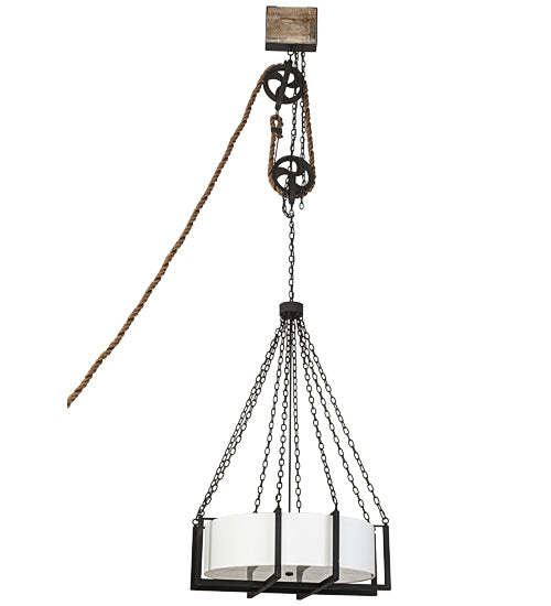Meyda Tiffany Cilindro 190118 Pendant Light - Wrought Iron