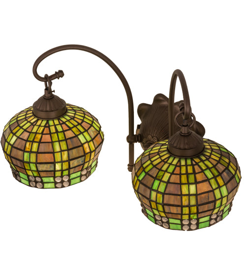 Meyda Tiffany Jeweled Basket 19014 Wall Light - Mahogany Bronze