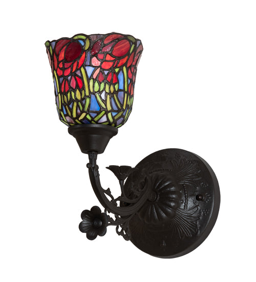 Meyda Tiffany Red Rosebud 19019 Wall Light - Bronze