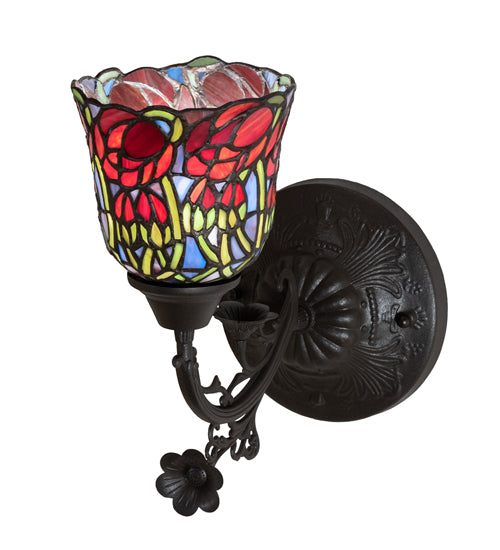 Meyda Tiffany Red Rosebud 19019 Wall Light - Bronze