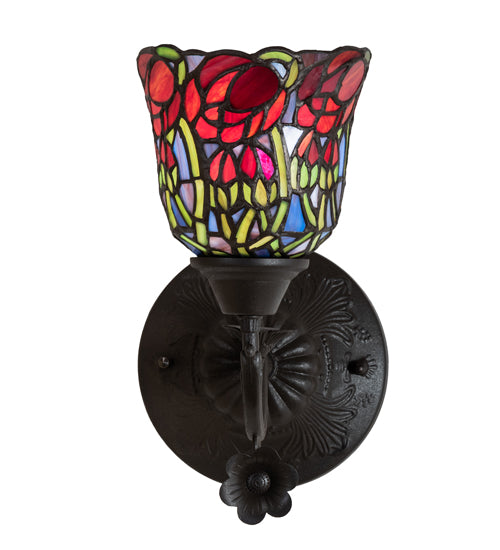 Meyda Tiffany Red Rosebud 19019 Wall Light - Bronze