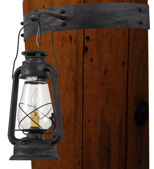 Meyda Tiffany Miners Lantern 190213 Wall Light - Costello Black