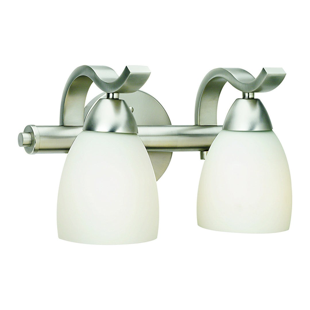 Forte 5045-02-55 Bath Vanity Light 12 in. wide - Brushed Nickel