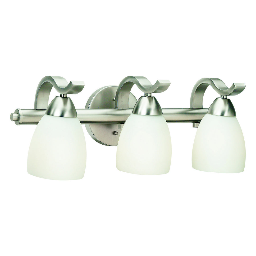 Forte 5045-03-55 Bath Vanity Light 19 in. wide - Brushed Nickel