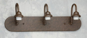 Forte Lighting 50483-17 Chesnut J Three Light Bath Bracket Utility Light Bronze / Dark