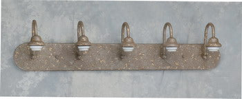 Forte Lighting 50485-83 Golden Plum E Five Light Bath Bracket Utility Light Bronze / Dark